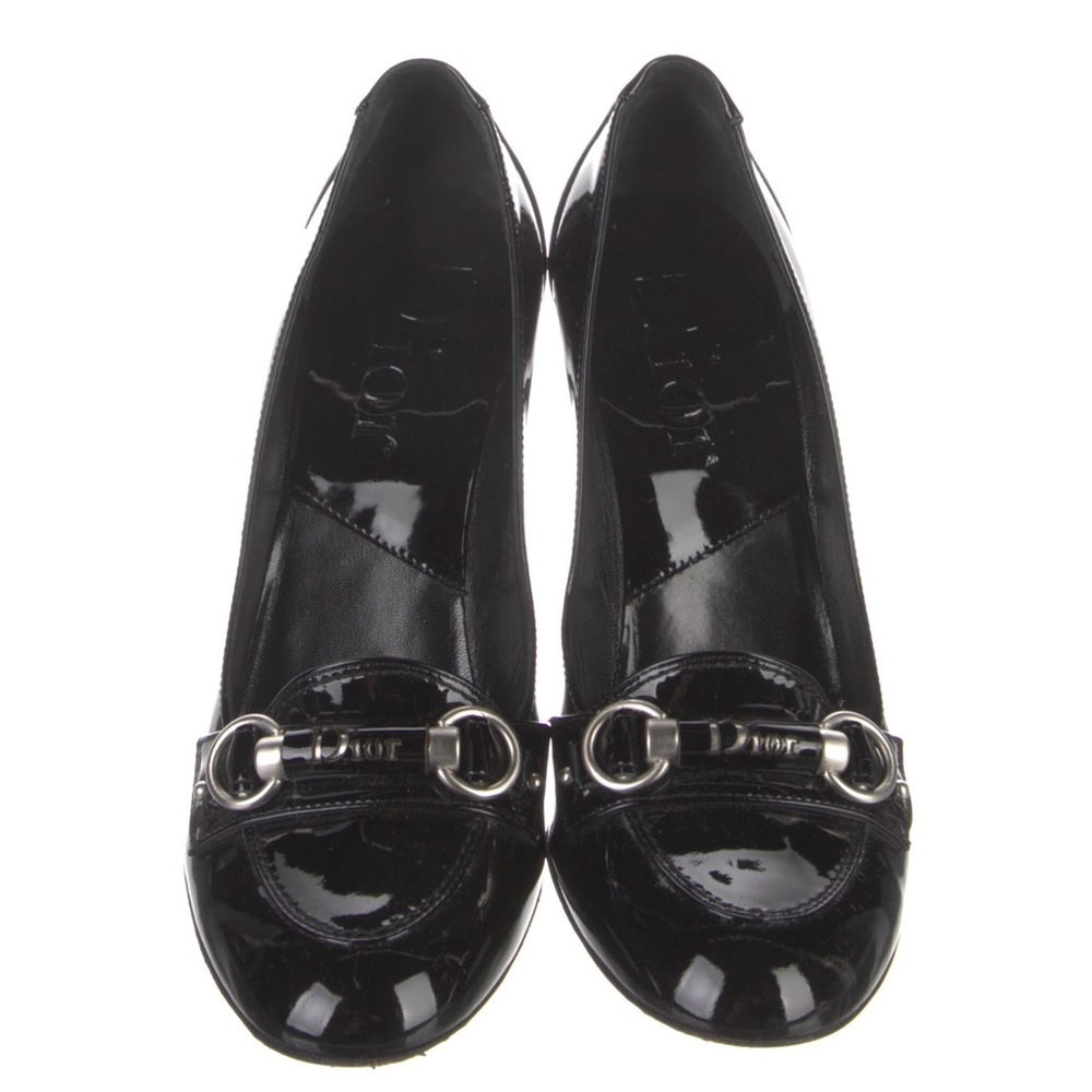 Christian Dior Women’s Patent Black Leather Pumps Size 7.5
